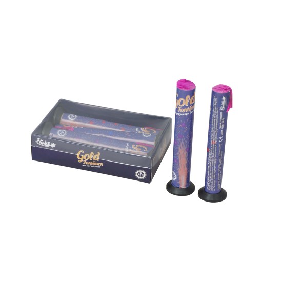 Gold-Fontänen mit Farbsternen