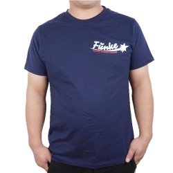T-Shirt mit Funke Logo 100% Baumwolle Marine
